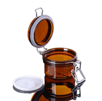 Stockage de catégorie alimentaire Amber Container /Jar avec fermer à clef la bride pour le café de placard de cuisine