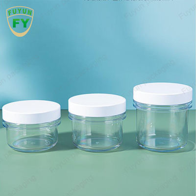 2oz 10ml 200ml autour des pots en plastique clairs de lotion pour le cosmétique