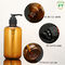 Bouteille de distributeur de pompe de shampooing d'animal familier, 300ml Amber Plastic Pump Bottles