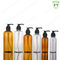 bouteille de distributeur de pompe de shampooing de 3,4 onces, bouteilles ambres claires de pompe de douche