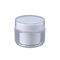 pot cosmétique acrylique de réutilisation, doubles pots blancs du mur 50g avec des chapeaux