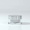 Pot cosmétique acrylique en plastique de Fuyun 15ml 30ml 50ml avec le chapeau argenté